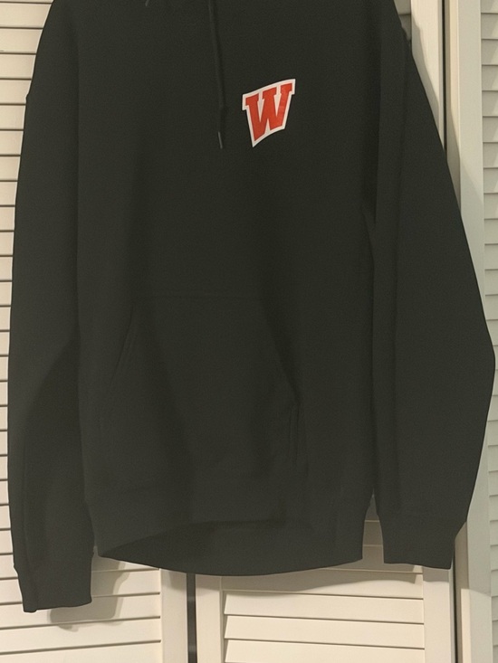 Gildan Other - Wisconsin Badgers Black Hoodie with Red "W" Chest Patch